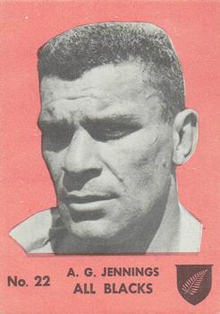 1968 Playtime Rugby Gum Famous Rugby Players - Red #22 Arthur Jennings Front